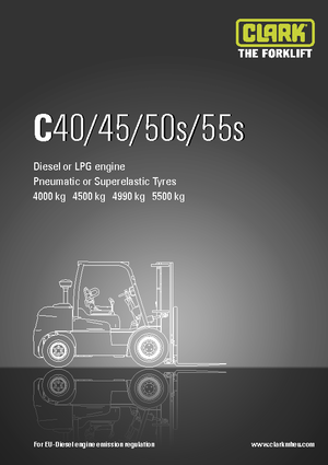 Chariots élevateurs frontaux diesel Clark C 55 s D