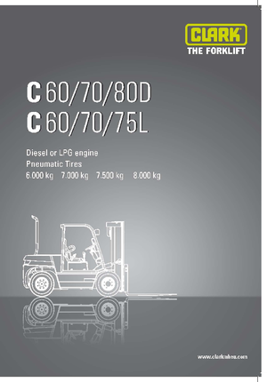 Chariots élevateurs frontaux diesel Clark C 80 D