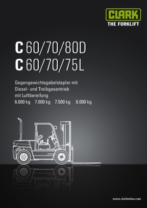Chariots élevateurs frontaux diesel Clark C 80 D