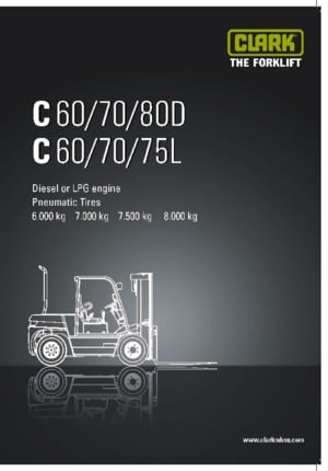 Chariots élevateurs frontaux diesel Clark C 80 D