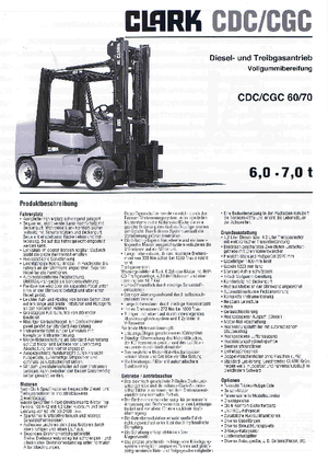 Chariots élevateurs frontaux diesel Clark CDC 60