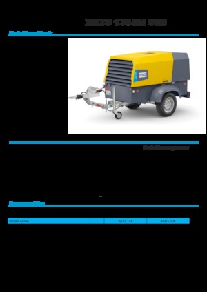 Compresseurs d'air portable - Gasoil, Electrique, Essence Atlas Copco XATS 138 Kd