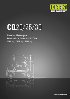 Chariots élevateurs frontaux diesel Clark CQ 25