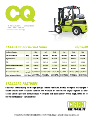 Chariots élevateurs frontaux diesel Clark CQ 25