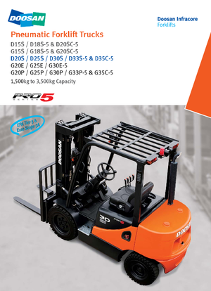 Chariots élevateurs frontaux diesel Doosan D 35 C 5