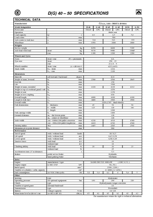Chariots élevateurs frontaux diesel Desta D 40