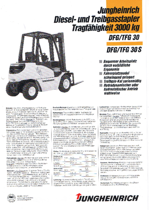Chariots élevateurs frontaux diesel Jungheinrich DFG 30(060TD)