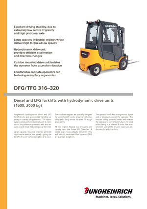 Chariots élevateurs frontaux diesel Jungheinrich DFG 320