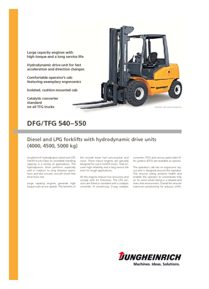 Chariots élevateurs frontaux diesel Jungheinrich DFG 540