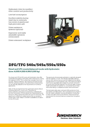 Chariots élevateurs frontaux diesel Jungheinrich DFG 540s