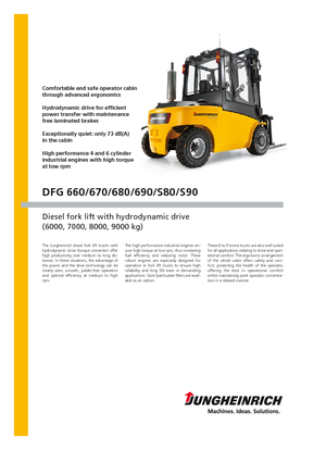 Chariots élevateurs frontaux diesel Jungheinrich DFG S80