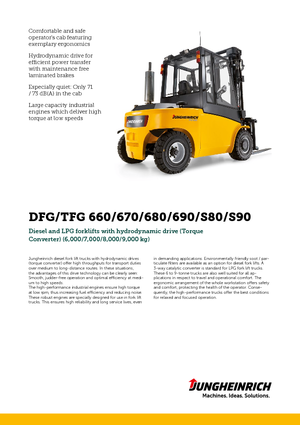 Chariots élevateurs frontaux diesel Jungheinrich DFG 690