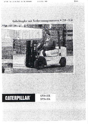 Chariots élevateurs frontaux diesel Caterpillar DP 25 K