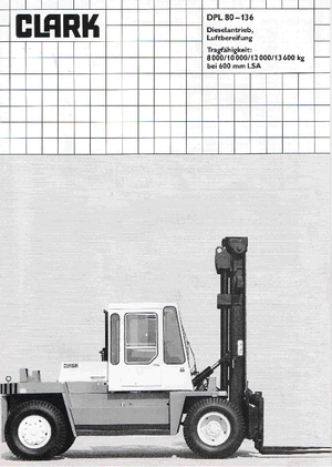 Chariots élevateurs frontaux diesel Clark DPL 120
