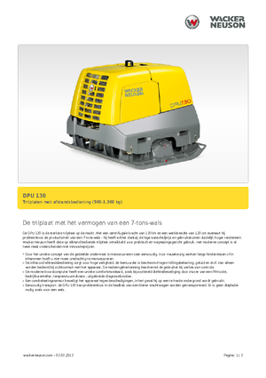 Plaques vibrantes réversibles Wacker Neuson DPU130Le