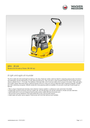 Plaques vibrantes réversibles Wacker Neuson DPU 2560H