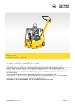 Plaques vibrantes réversibles Wacker Neuson DPU3750Hets