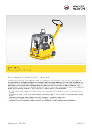 Plaques vibrantes réversibles Wacker Neuson DPU3750Hets