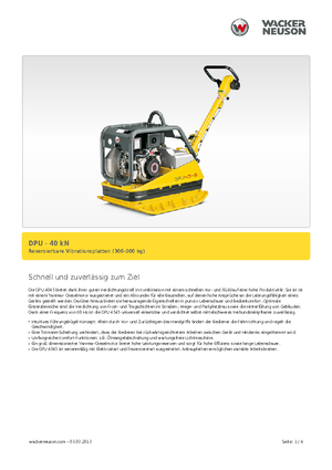 Plaques vibrantes réversibles Wacker Neuson DPU45Ye h