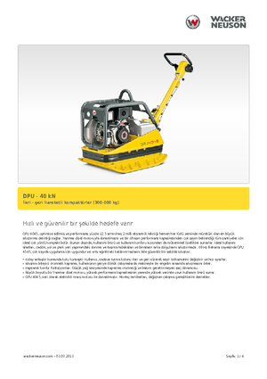 Plaques vibrantes réversibles Wacker Neuson DPU45Ye h