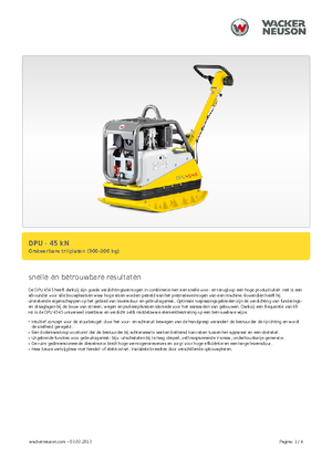Plaques vibrantes réversibles Wacker Neuson DPU 4545 H