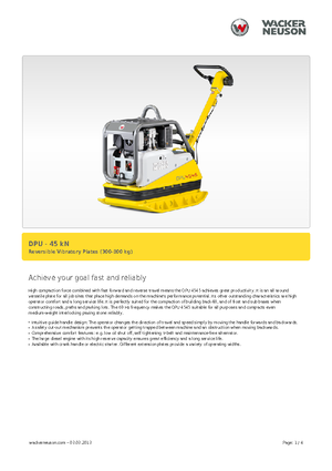 Plaques vibrantes réversibles Wacker Neuson DPU 4545 H