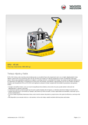Plaques vibrantes réversibles Wacker Neuson DPU 4545 H