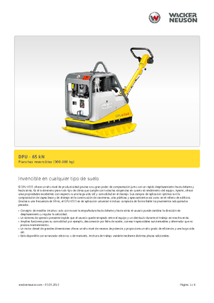 Plaques vibrantes réversibles Wacker Neuson DPU6555He