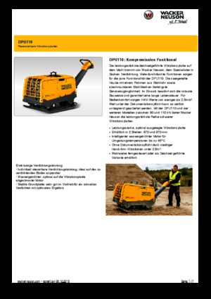 Plaques vibrantes réversibles Wacker Neuson DPU110 Lem 970