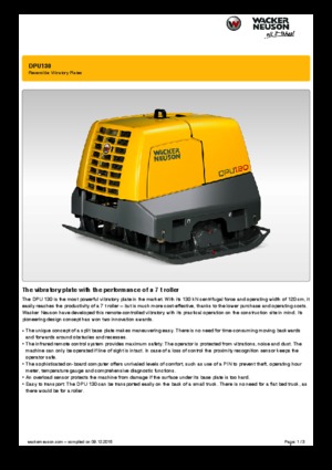 Plaques vibrantes réversibles Wacker Neuson DPU 130 r