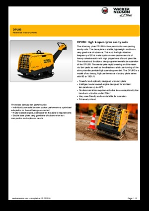 Plaques vibrantes réversibles Wacker Neuson DPU90 Lem 770