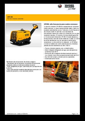 Plaques vibrantes réversibles Wacker Neuson DPU90 Lem 770