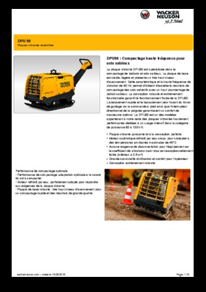 Plaques vibrantes réversibles Wacker Neuson DPU90 Lem 770