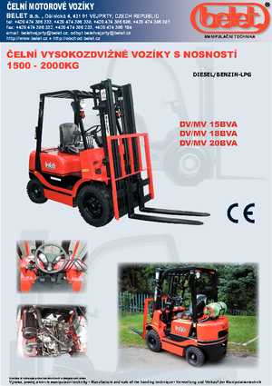 Chariots élevateurs frontaux diesel Belet DV 18 BVA