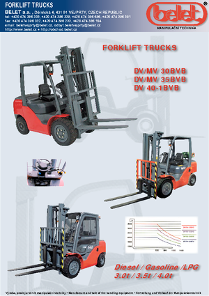Chariots élevateurs frontaux diesel Belet DV 35 BVB