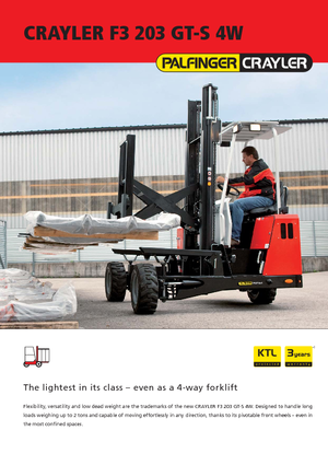 Chariots élévateurs  embarqués diesel Palfinger F3 203 GT-S 4W