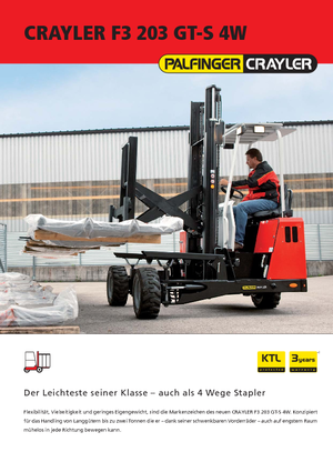 Chariots élévateurs  embarqués diesel Palfinger F3 203 GT-S 4W