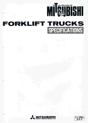 Chariots élevateurs frontaux diesel Mitsubishi FD 30 T