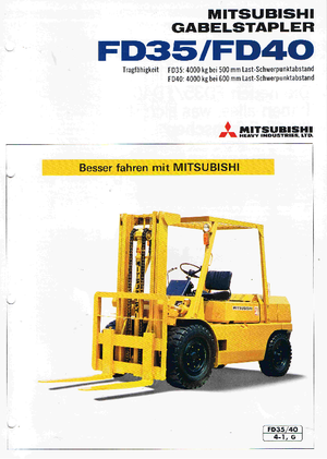 Chariots élevateurs frontaux diesel Mitsubishi FD 35 AT