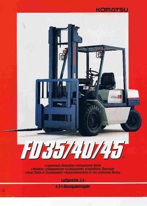 Chariots élevateurs frontaux diesel Komatsu FD 35 T-5 E
