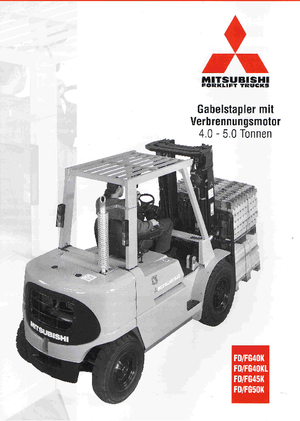 Chariots élevateurs frontaux diesel Mitsubishi FD 50 K