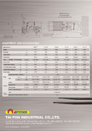 Chariots élevateurs frontaux diesel Artison FD 60