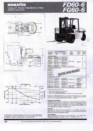 Chariots élevateurs frontaux diesel Komatsu FD 60-6
