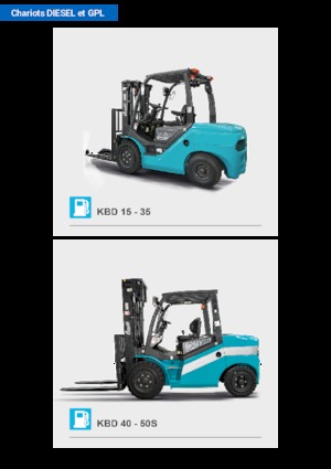 Chariots élevateurs frontaux diesel Baoli KBD 15