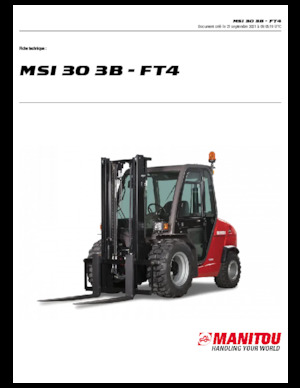 Chariots élévateurs tout terrain Manitou MSI 30 3B / FT4