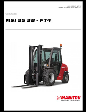 Chariots élévateurs tout terrain Manitou MSI 35 3B / FT4