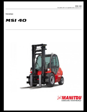 Chariots élevateurs frontaux diesel Manitou MSI 40