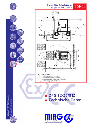 Chariots élévateurs diesel antidéflagrants Miag DFG 12 XH 2