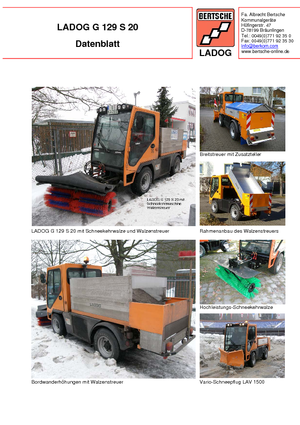 Véhicules communaux multi-usages à diesel diesel Ladog G 129 N 20 E5