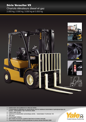 Chariots élevateurs frontaux diesel Yale GDP 25VX